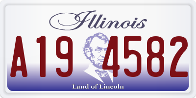 IL license plate A194582