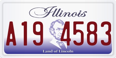 IL license plate A194583