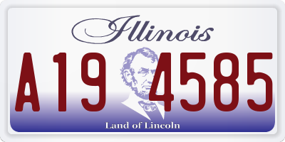 IL license plate A194585