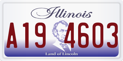 IL license plate A194603