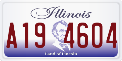IL license plate A194604