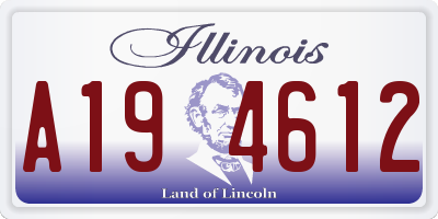 IL license plate A194612