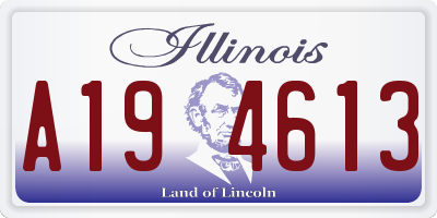 IL license plate A194613