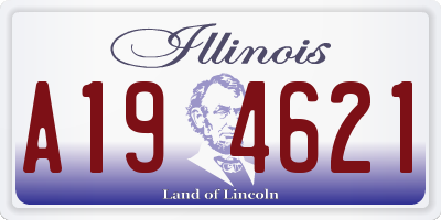 IL license plate A194621