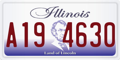 IL license plate A194630