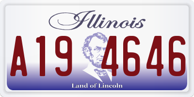 IL license plate A194646
