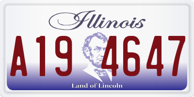IL license plate A194647