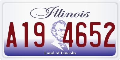 IL license plate A194652