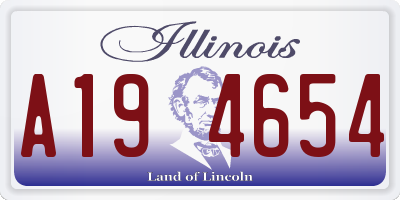 IL license plate A194654