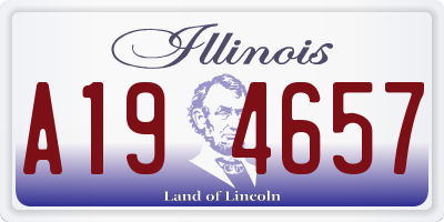 IL license plate A194657