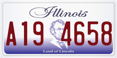 IL license plate A194658