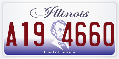 IL license plate A194660