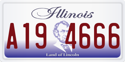 IL license plate A194666