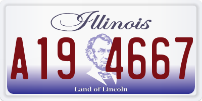 IL license plate A194667