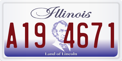 IL license plate A194671