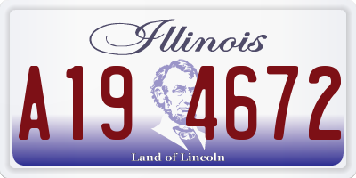 IL license plate A194672