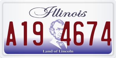 IL license plate A194674