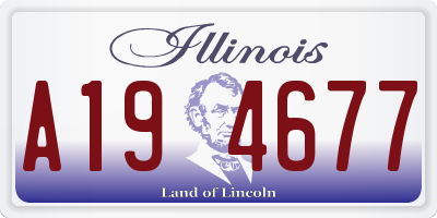 IL license plate A194677