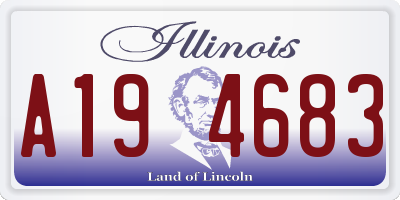 IL license plate A194683