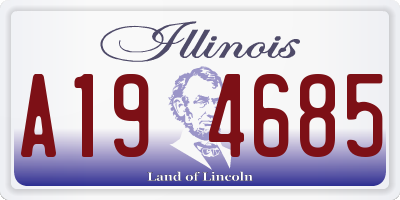IL license plate A194685