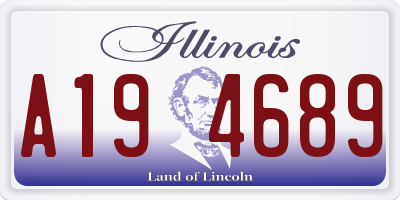 IL license plate A194689