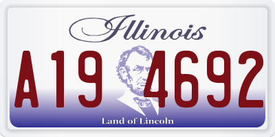 IL license plate A194692