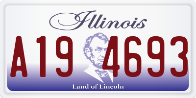 IL license plate A194693