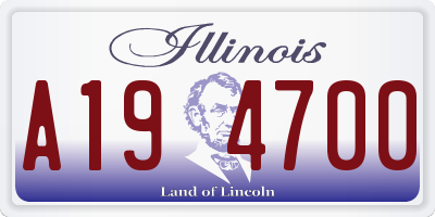 IL license plate A194700