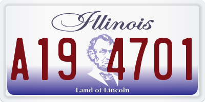 IL license plate A194701