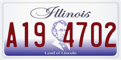 IL license plate A194702