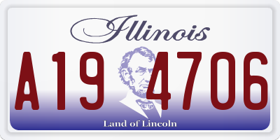 IL license plate A194706