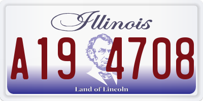 IL license plate A194708