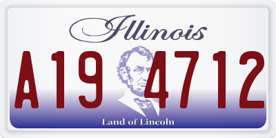 IL license plate A194712