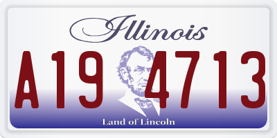 IL license plate A194713