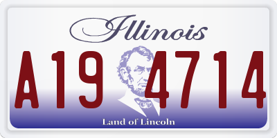 IL license plate A194714