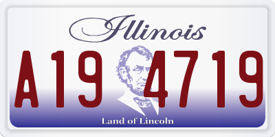 IL license plate A194719