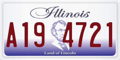 IL license plate A194721
