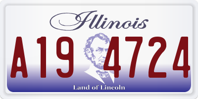 IL license plate A194724