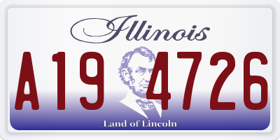 IL license plate A194726