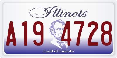 IL license plate A194728
