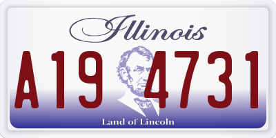IL license plate A194731