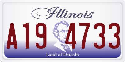 IL license plate A194733