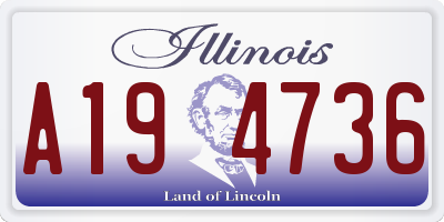 IL license plate A194736