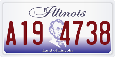IL license plate A194738