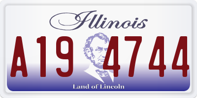 IL license plate A194744