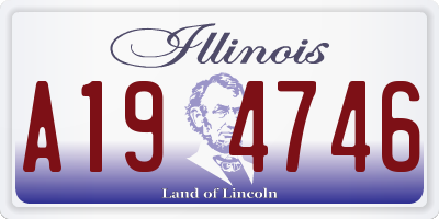 IL license plate A194746