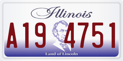 IL license plate A194751