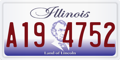 IL license plate A194752