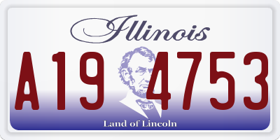 IL license plate A194753