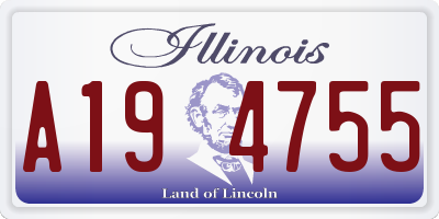 IL license plate A194755